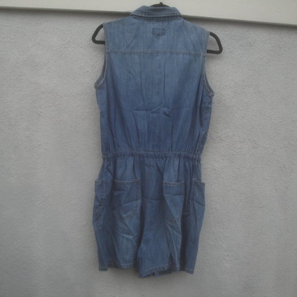 Universal Thread Romper Denim Chambray Blue Size Med - Picture 4 of 4